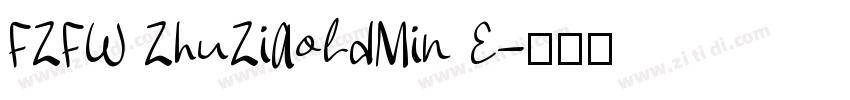FZFW ZhuZiAoldMin E字体转换